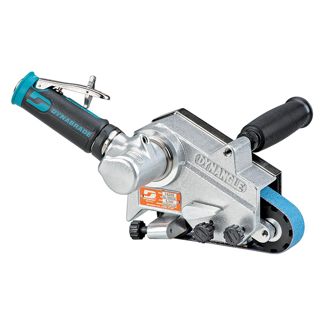 Dynabrade 14200 | 1/4" NPT Inlet Thread x 20000 RPM Rear Exhaust 7 Degree Offset Abrasive Belt Tool