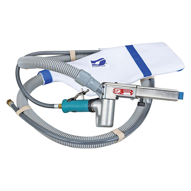 Dynabrade 40330 | 1/4" NPT Inlet Thread x 20000 RPM Front Exhaust 7 Degree Offset Abrasive Belt Tool