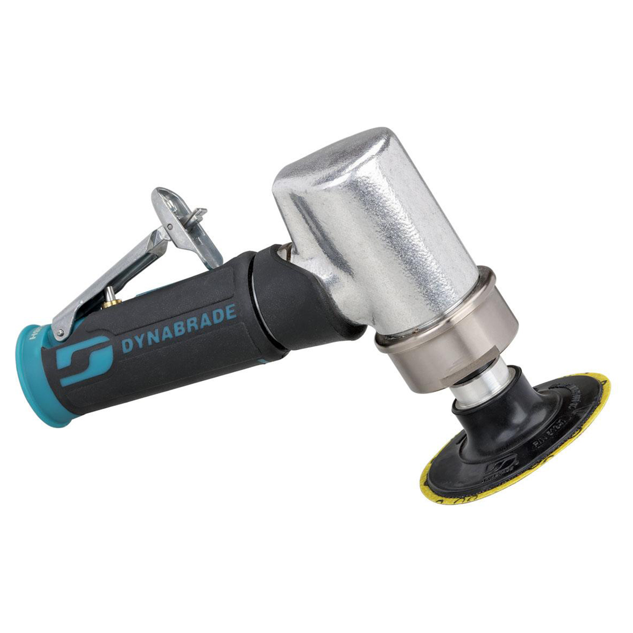 Dynabrade 48410 | 1/2"-20 Male Spindle Thread x 0.7 hp Power x 15000 RPM Front Exhaust 7 Degree Offset Disc Sander