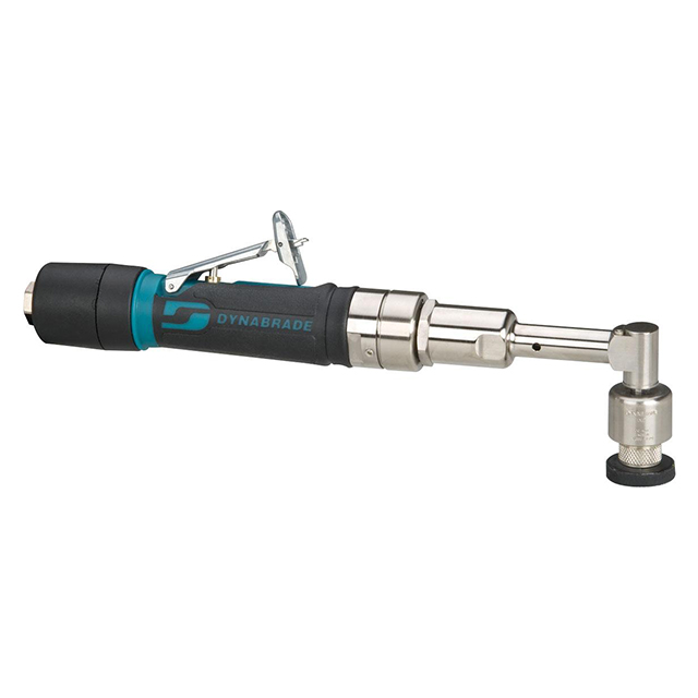 Dynabrade 49401 | 1/4"-28 Female Sanding-Head Spindle x 0.4 hp Power x 3,200 RPM Rear Exhaust Right Angle Mini-Dynorbital Random Orbital Sander