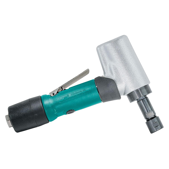 Dynabrade 52267 | 1/4" Collet Size x 1/4" NPT Inlet Thread x 0.5 hp Power x 15000 RPM Rear Exhaust 7 Degree Offset Extended Die Grinder