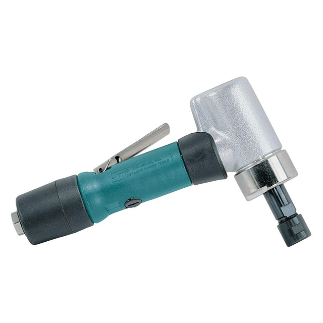 Dynabrade 52297 | 1/4" Collet Size x 1/4" NPT Inlet Thread x 0.7 hp Power 20000 RPM Rear Exhaust 7 Degree Offset Extended Die Grinder