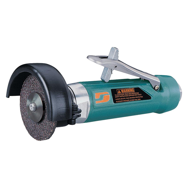 Dynabrade 52574 | 3/8"-24 Male Spindle Thread x 3/8" NPT Inlet x 18000 RPM Rear Exhaust Straight Line Cut-off Wheel Tool