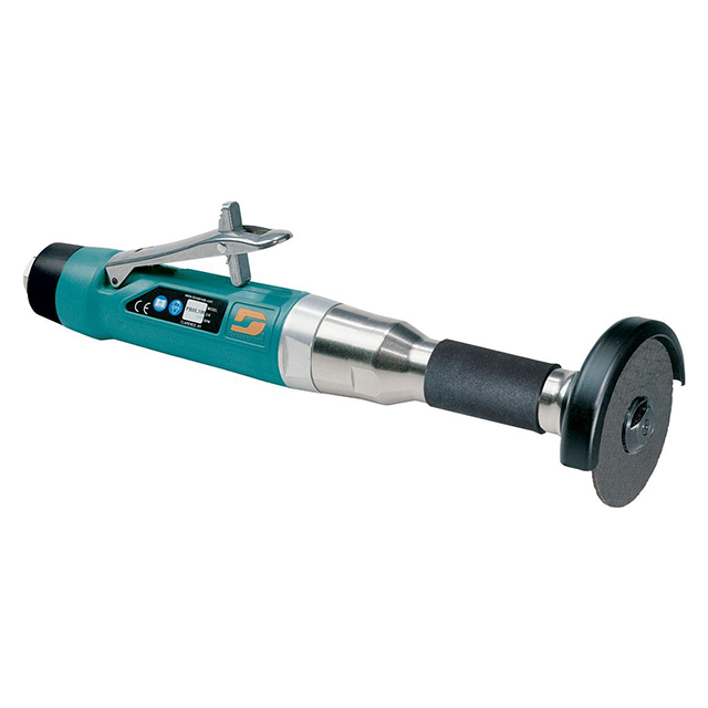 Dynabrade 52576 | 3/8"-24 Male Spindle Thread x 3/8" NPT Inlet x 15,000 RPM Rear Exhaust Straight Line Cut-off Wheel Tool