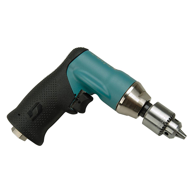 Dynabrade 52935 | 1/4" Chuck x 3/8"-24 Male Spindle Thread x 0.4 hp Power x 5,500 RPM Rear Exhaust Pistol Grip Reversible Drill