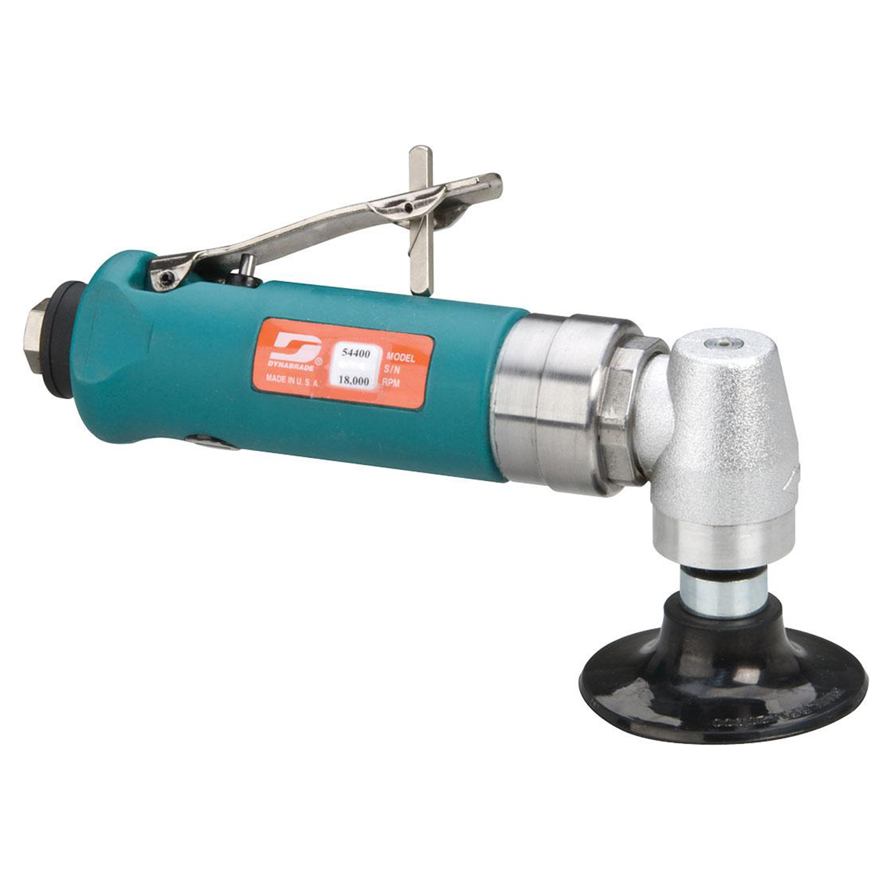 Dynabrade 54400 | 3/8"-24 Male Thread x 0.7 hp Power x 18,000 RPM Rear Exhaust Right Angle Disc Sander