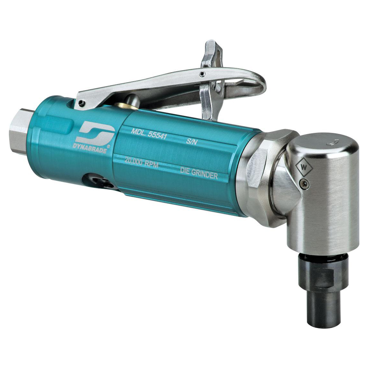 Dynabrade 55541 | 1/4" Collet Size 0.4 hp Power x 1/4" NPT Inlet Thread x 20,000 RPM Right Angle Die Grinder