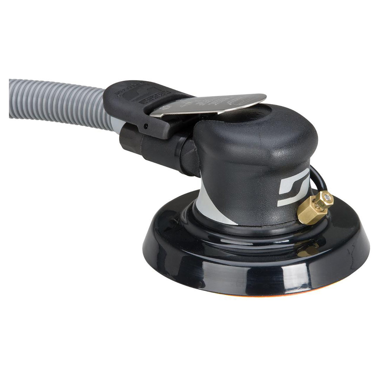 Dynabrade 57573 | 5/16"-24 Female Spindle Thread x 0.24 hp Power x 10000 RPM Rear Exhaust Palm Orbital Sander