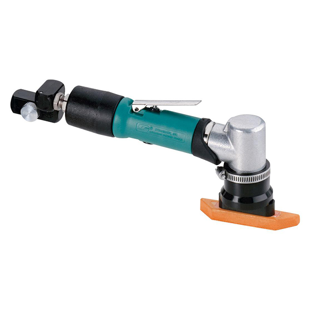Dynabrade 57906 | 0.12 hp Power x 13,000 RPM Rear Exhaust 7 Degree Offset Raised Panel Detail Sander