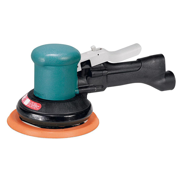 Dynabrade 58406 | 5/16"-24 Female Spindle Thread x 0.45 hp Power x 12000 RPM Rear Exhaust Two-Hand Orbital Sander