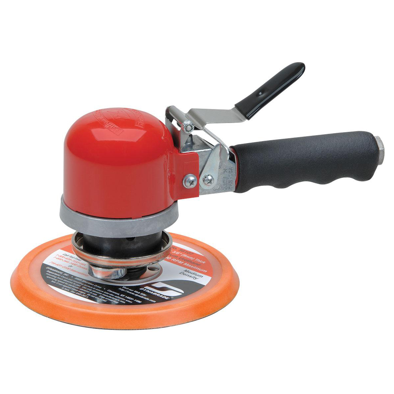 Dynabrade DAQ6 | 5/16"-24 Female Spindle Thread x 10,000 RPM Rear Exhaust Two-Hand Orbital Sander