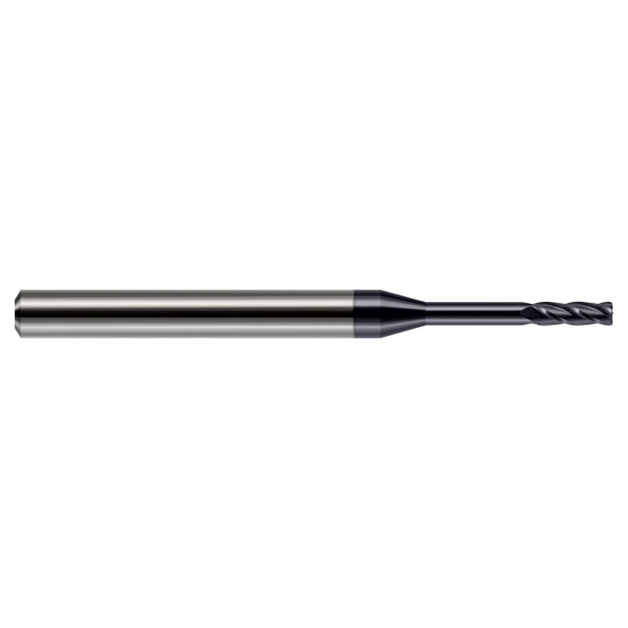 Harvey Tool 764378 | 0.0780" (5/64) Cutter Diameter x 0.2340" (15/64) LOC x 0.4060" (13/32) OAL x 0.0200" Corner Radius 4 Flute Uncoated Corner Radius End Mill