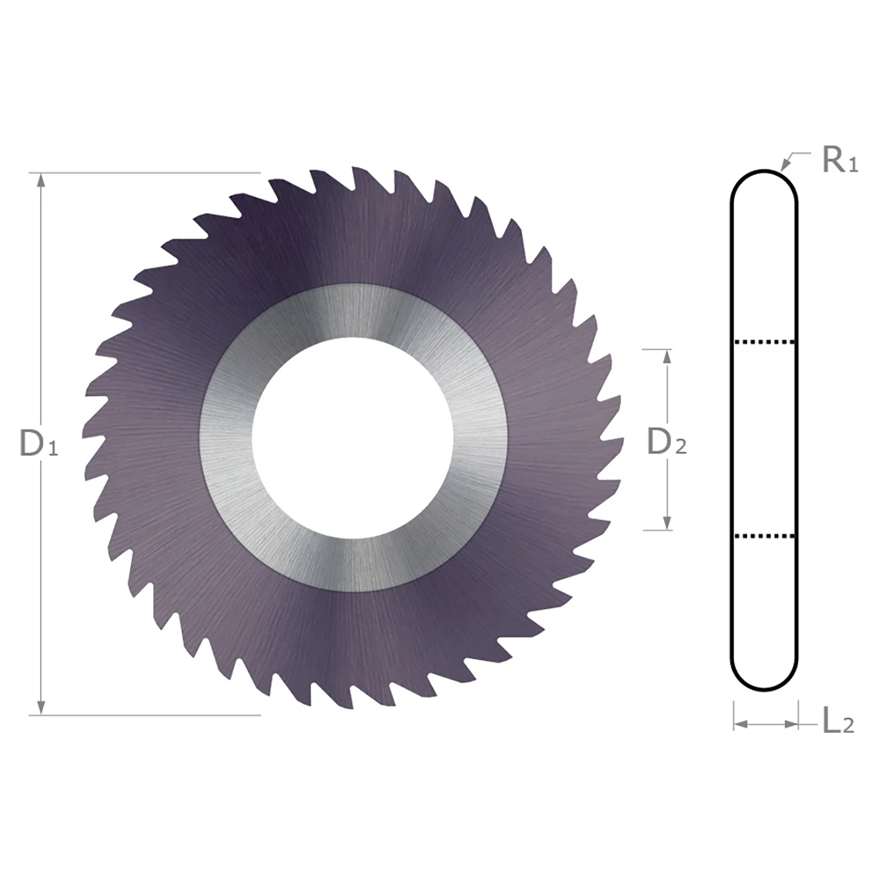 Harvey Tool SAH0625-C3 | 3.0000" (3) Cutter Diameter x 3.0000" (3) OAL x 0.0313" Radius 72 Flute C3 Coated Slitting Saw