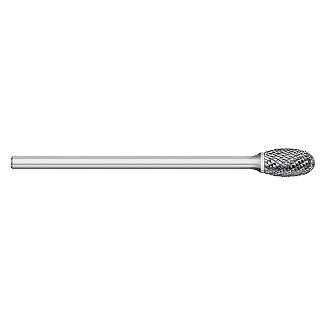 Titan USA TB19154 | SE-41L2 Size x 0.1250" (1/8) Diameter x 0.1250" (1/8) Shank x 0.2188" (7/32) LOC x 2.0000" (2) OAL Double Cut Uncoated Carbide Egg Shape Burr