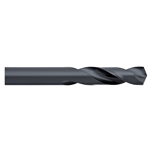Titan USA CD30320 | 0.3580" Diameter x 0.3580" Shank x 1.7500" (1-3/4) Flute Length x 3.0625" (3-1/16) OAL 2 Flute Black Oxide Coated High Speed Steel Screw Machine Length Drill Bit