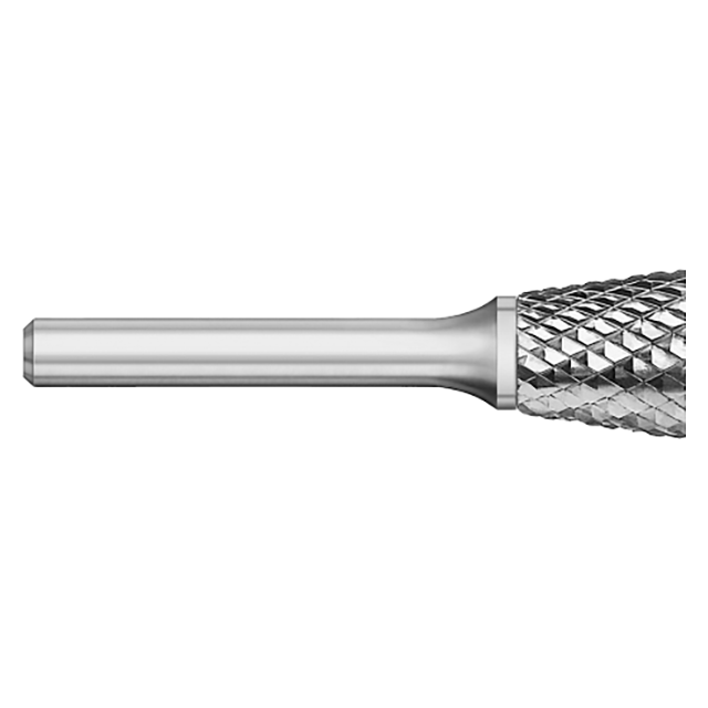 Titan USA TB19077 | SN-81 Size x 0.1875" (3/16) Diameter x 0.1875" (3/16) Shank x 0.2500" (1/4) LOC x 2.0000" (2) OAL Double Cut Uncoated Carbide Burr