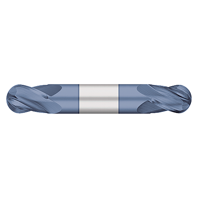 Titan USA TC14708 | 0.1250" (1/8) Diameter x 0.1250" (1/8) Shank x 0.2500" (1/4) LOC x 1.5000" (1-1/2) OAL 4 Flute AlTiN Coated Carbide Ball End Mill