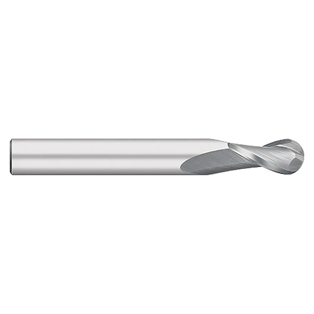 Titan USA TC16008 | 0.1250" (1/8) Diameter x 0.1250" (1/8) Shank x 0.7500" (3/4) LOC x 2.2500" (2-1/4) OAL 2 Flute Uncoated Carbide Ball End Mill