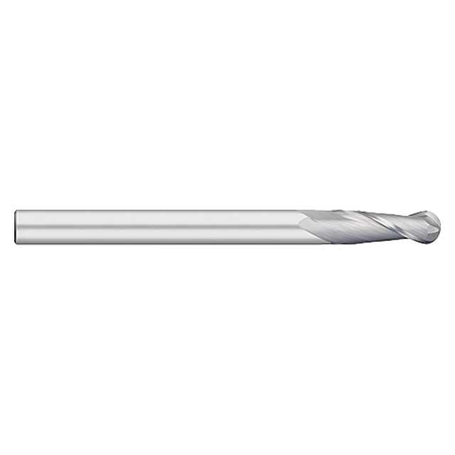 Titan USA TC18025 | 0.3750" (3/8) Diameter x 0.3750" (3/8) Shank x 1.5000" (1-1/2) LOC x 6.0000" (6) OAL 2 Flute Uncoated Carbide Ball End Mill