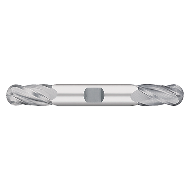 Titan USA TC13532 | 0.5000" (1/2) Diameter x 0.5000" (1/2) Shank x 1.0000" (1) LOC x 4.0000" (4) OAL 4 Flute Uncoated Carbide Ball End Mill
