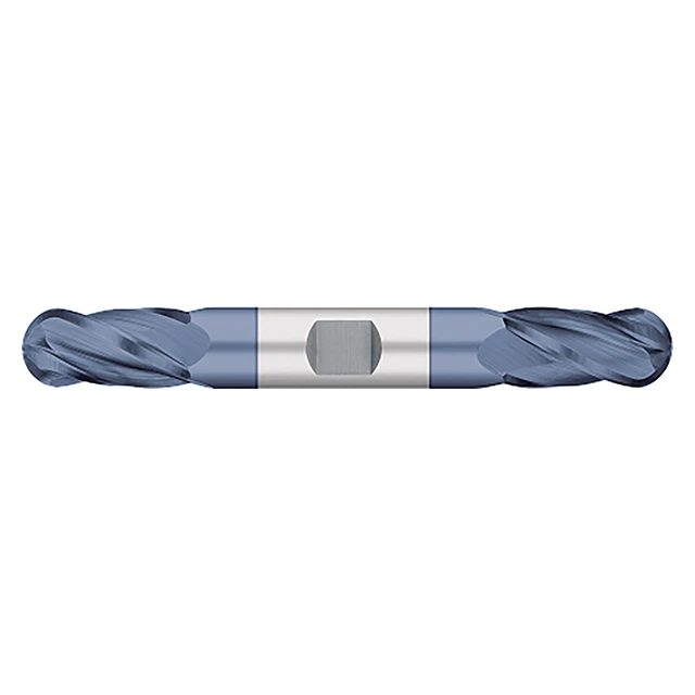 Titan USA TC13624 | 0.3750" (3/8) Diameter x 0.3750" (3/8) Shank x 0.7500" (3/4) LOC x 3.5000" (3-1/2) OAL 4 Flute AlTiN Coated Carbide Ball End Mill