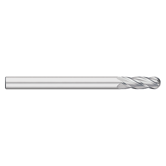 Titan USA TC18565 | 1.0000" (1) Diameter x 1.0000" (1) Shank x 4.0000" (4) LOC x 7.0000" (7) OAL 4 Flute Uncoated Carbide Ball End Mill