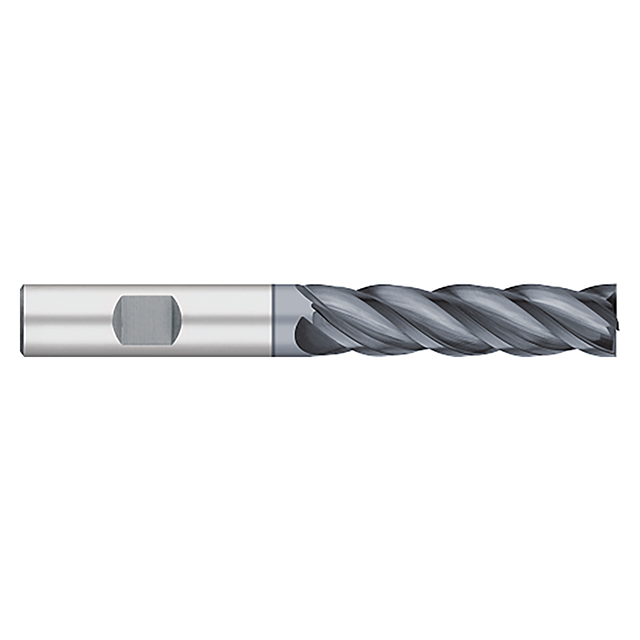 Titan USA TC23337 | 0.6250" (5/8) Diameter x 0.6250" (5/8) Shank x 2.2500" (2-1/4) LOC x 5.0000" (5) OAL 4 Flute AlCrO-MAX Coated Carbide Square End Mill