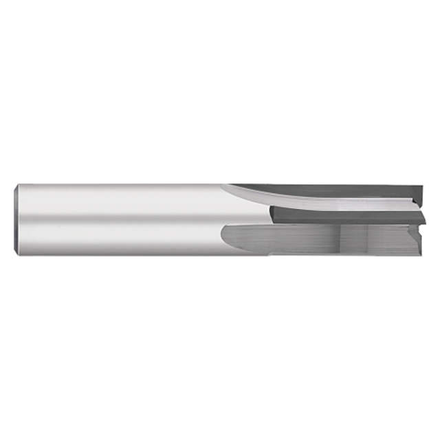 Titan USA TC30724 | 0.3750" (3/8) Diameter x 0.3750" (3/8) Shank x 1.0000" (1) LOC x 2.5000" (2-1/2) OAL 4 Flute Uncoated Carbide Square End Mill