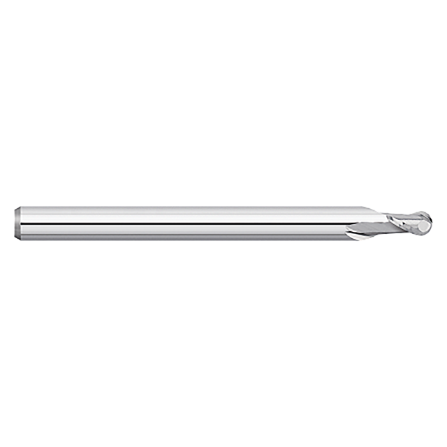 Titan USA TC53020 | 0.020" Diameter x 0.125" Shank x 0.030" LOC x 1.500" OAL x 30 Degree Helix Angle 2 Flute Uncoated Carbide Micro Ball End Mill
