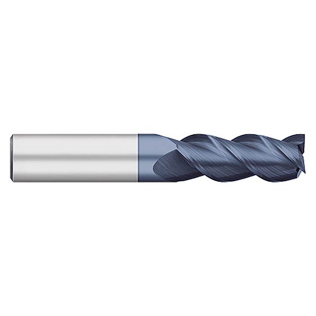 Titan USA TC49506 | 0.1250" (1/8) Diameter x 0.1250" (1/8) Shank x 0.2500" (1/4) LOC x 1.5000" (1-1/2) OAL 3 Flute AlTiN Coated Carbide Square End Mill
