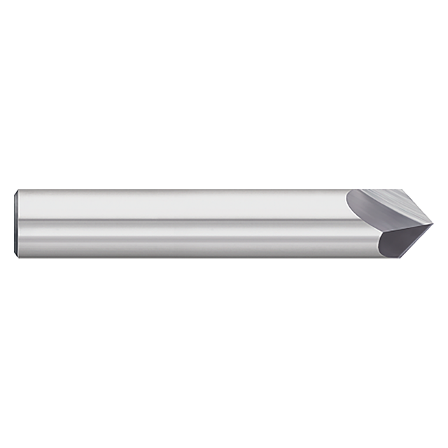 Titan USA TC85118 | 0.3125" (5/16) Diameter x 0.3125" (5/16) Shank x 0.1800" LOC x 2.5000" (2-1/2) OAL 82 Degree Included Angle 2 Flute Uncoated Carbide Chamfer Mill
