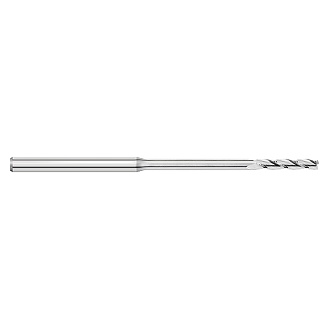 Titan USA TC54701 | 0.0450" Diameter x 0.1250" (1/8) Shank x 0.2250" LOC x 0.6750" Reach 3 Flute Uncoated Carbide Micro Square End Mill