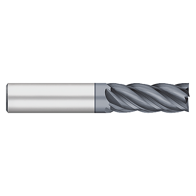 Titan USA TC25844 | 0.5000" (1/2) Diameter x 0.5000" (1/2) Shank x 1.2500" (1-1/4) LOC x 3.0000" (3) OAL 5 Flute AlCrO-MAX Coated Carbide Square End Mill