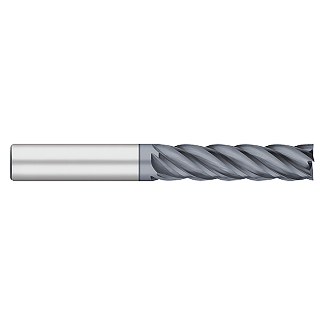 Titan USA TC25902 | 1.0000" (1) Diameter x 1.0000" (1) Shank x 2.2500" (2-1/4) LOC x 5.0000" (5) OAL 5 Flute AlCrO-MAX Coated Carbide Square End Mill