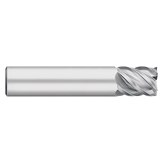 Titan USA TC61416 | 0.2500" (1/4) Diameter x 0.2500" (1/4) Shank x 0.5000" (1/2) LOC x 2.0000" (2) OAL 5 Flute Uncoated Carbide Square End Mill