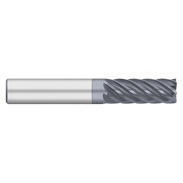 Titan USA TC64810 | 0.6250" (5/8) Diameter x 0.6250" (5/8) Shank x 1.6250" (1-5/8) LOC x 3.5000" (3-1/2) OAL 7 Flute AlCrO-MAX Coated Carbide Square End Mill