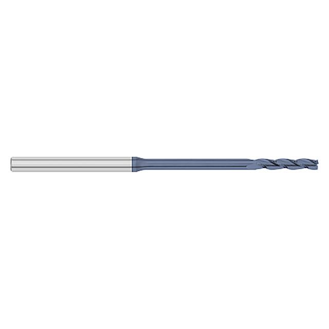 Titan USA TC54804 | 0.0100" Diameter x 0.1250" (1/8) Shank x 0.0500" LOC x 0.1500" Reach 3 Flute AlTiN Coated Carbide Micro Square End Mill