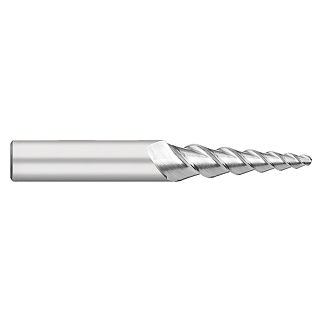Titan USA TC85046 | 0.1563" (5/32) Diameter x 0.3750" (3/8) Shank x 0.7500" (3/4) LOC x 3.5000" (3-1/2) OAL 3 Flute Uncoated Carbide Tapered Ball End Mill