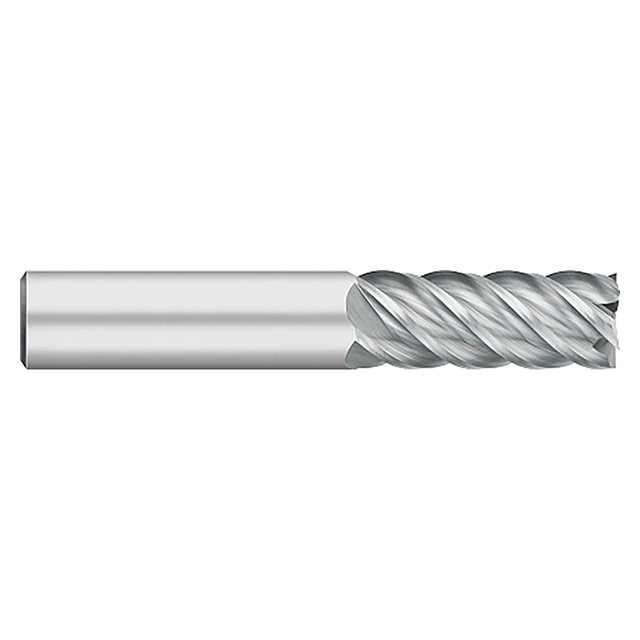 Titan USA TC61848 | 0.7500" (3/4) Diameter x 0.7500" (3/4) Shank x 1.6250" (1-5/8) LOC x 4.0000" (4) OAL 5 Flute Uncoated Carbide Square End Mill