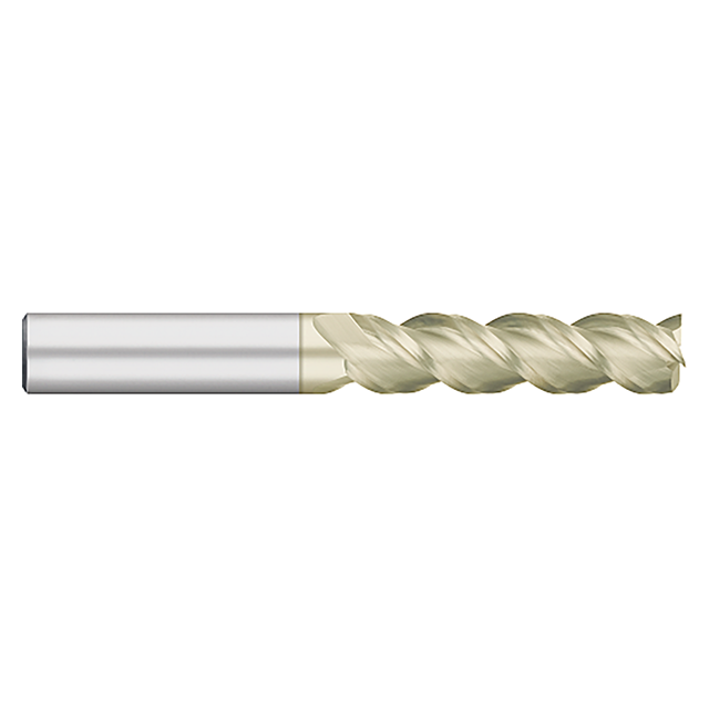 Titan USA TC63508 | 0.1250" (1/8) Diameter x 0.1250" (1/8) Shank x 0.7500" (3/4) LOC x 2.2500" (2-1/4) OAL 3 Flute ZrN Coated Carbide Square End Mill