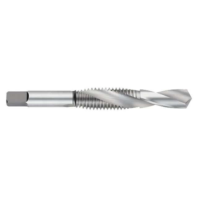 Titan USA TT70731 | 1/2"-13 Thread Size x 0.367" Shank x 1.375" Flute Length x 4.188" OAL 2 Flute Uncoated HSS Combination Drill & Tap