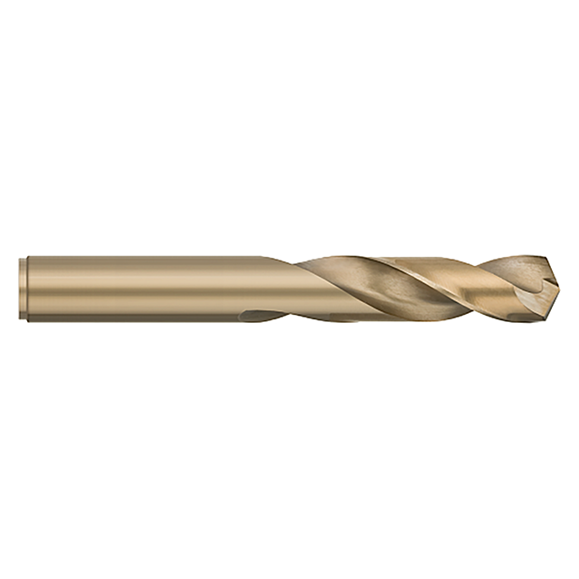 Titan USA CD32626 | 0.1470" Diameter x 0.1470" Shank x 2.0625" (2-1/16) OAL 135 Degree Point Angle 2 Flute Gold Oxide Cobalt Screw Machine Length Drill Bit