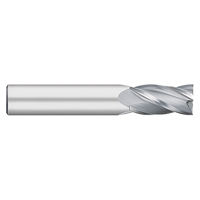 Titan USA TC10532 | 0.5000" (1/2) Diameter x 0.5000" (1/2) Shank x 1.0000" (1) LOC x 3.0000" (3) OAL 4 Flute Uncoated Carbide Square End Mill