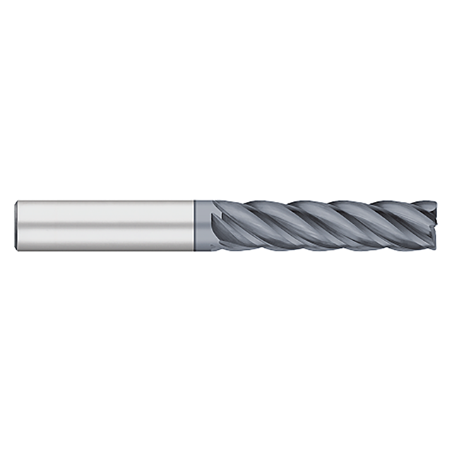 Titan USA TC27136 | 0.6250" (5/8) Diameter x 0.6250" (5/8) Shank x 2.2500" (2-1/4) LOC x 5.0000" (5) OAL x 0.0600" Radius 5 Flute AlCrO-MAX Coated Carbide Corner Radius End Mill