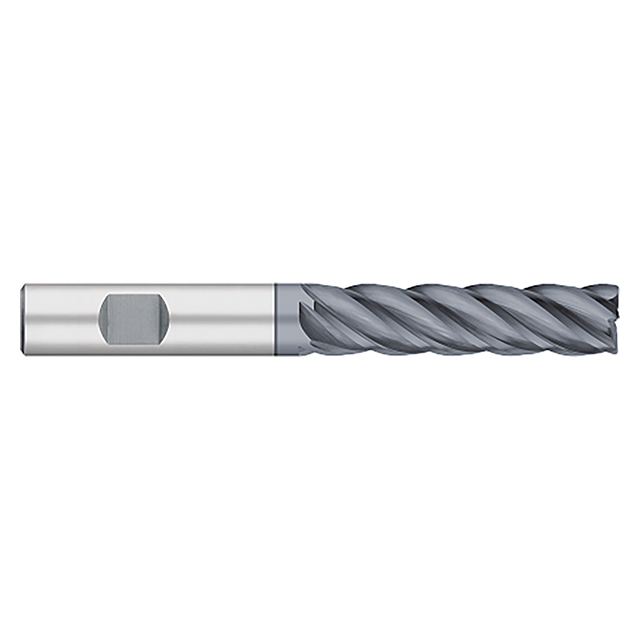 Titan USA TC27271 | 0.6250" (5/8) Diameter x 0.6250" (5/8) Shank x 2.2500" (2-1/4) LOC x 5.0000" (5) OAL x 0.0600" Radius 5 Flute AlCrO-MAX Coated Carbide Corner Radius End Mill