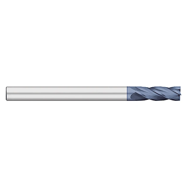 Titan USA TC17628 | 0.4375" (7/16) Diameter x 0.4375" (7/16) Shank x 3.0000" (3) LOC x 6.0000" (6) OAL 4 Flute ALTIN Carbide Square End Mill