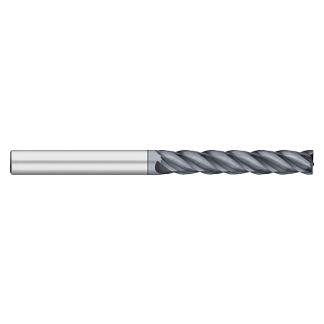 Titan USA TC25235 | 0.6250" (5/8) Diameter x 0.6250" (5/8) Shank x 3.0000" (3) LOC x 6.0000" (6) OAL x 0.0300" Radius 4 Flute ALCRO-MAX Coated Carbide Corner Radius End Mill