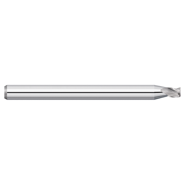Titan USA TC30803 | 0.020" Diameter x 0.125" Shank x 0.030" LOC x 1.500" OAL x 30 Degree Helix Angle 3 Flute Uncoated Carbide Square End Mill
