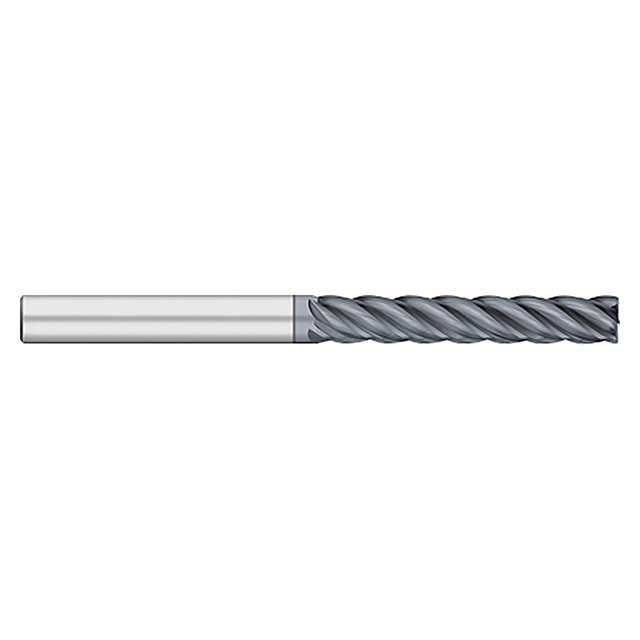 Titan USA TC27949 | 0.6250" (5/8) Diameter x 0.6250" (5/8) Shank x 3.0000" (3) LOC x 6.0000" (6) OAL x 0.0600" Radius 5 Flute AlCrO-MAX Coated Carbide Corner Radius End Mill