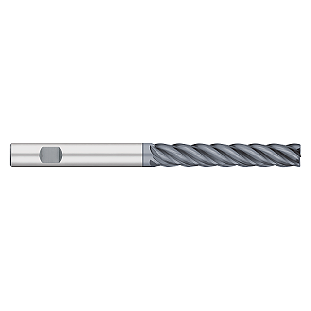 Titan USA TC28026 | 1.0000" (1) Diameter x 1.0000" (1) Shank x 3.0000" (3) LOC x 6.0000" (6) OAL x 0.0300" Radius 5 Flute AlCrO-MAX Coated Carbide Corner Radius End Mill